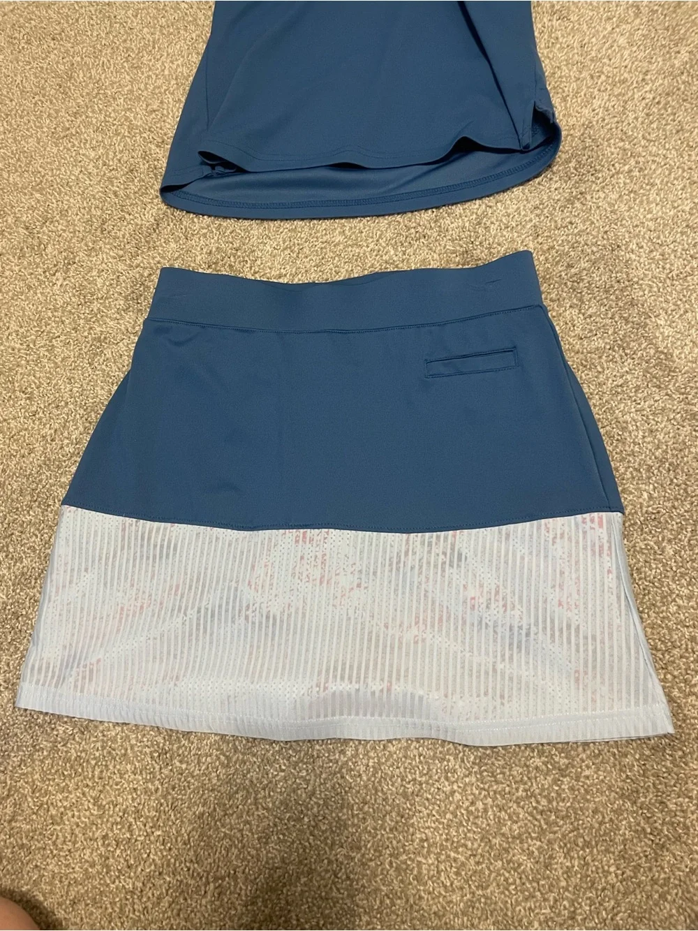 Pebble Beach Dry Luxe Collared Shirt and Skirt Set Golf